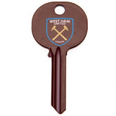 West Ham United FC Crest Door Key LKT Sport Ready to cut, blank door key Featuring full colour club crest Design repeated on both sides Official licensed product Approx 65mm x 32mm On a backing card Key Blanks