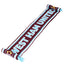 West Ham United FC Crest Scarf LKT Sport Claret and blue jacquard knit scarf with a blue fringeFeatures a full colour club crest and West Ham United text on both sidesOfficial licensed productApprox 148cm x 19cm Scarves