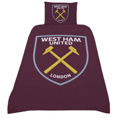 West Ham United FC Crest Single Duvet Set LKT Sport Football>Premier League>West Ham United FC Duvet Covers