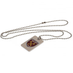 West Ham United FC Enamel Crest Dog Tag & Chain LKT Sport Football>Premier League>West Ham United FC Necklaces