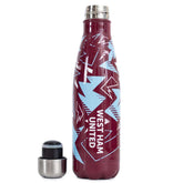 West Ham United FC Fragment Thermal Flask LKT Sport Stainless steel thermal vacuum flaskClaret bottle with a sky blue and white fragment pattern and West Ham crestMaintains the temperature of your drink for up to 24hrsWith a screw top lidOfficial licensed