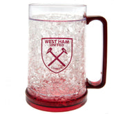 West Ham United FC Freezer Mug LKT Sport Frosted effect double walled gel filled freezer mug Featuring Claret base, handle and West Ham club crest Official licensed product Approx 420ml (14oz) Approx 15cm tall, 9cm in diameter With a swing tag Mugs