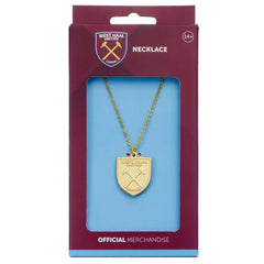 West Ham United FC Gold Finish Crest Necklace LKT Sport Football>Premier League>West Ham United FC Necklaces