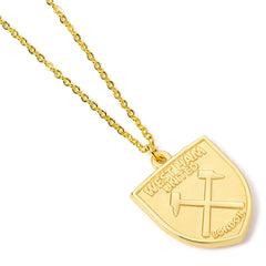 West Ham United FC Gold Finish Crest Necklace LKT Sport Football>Premier League>West Ham United FC Necklaces