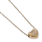 West Ham United FC Gold Plated Heart Necklace LKT Sport Gold plated on stainless steel heart shaped pendant and necklaceChrome finish Gold finish with the West Ham United crest engraved on the pendantthe West Ham United crest engraved on the pendantOffici