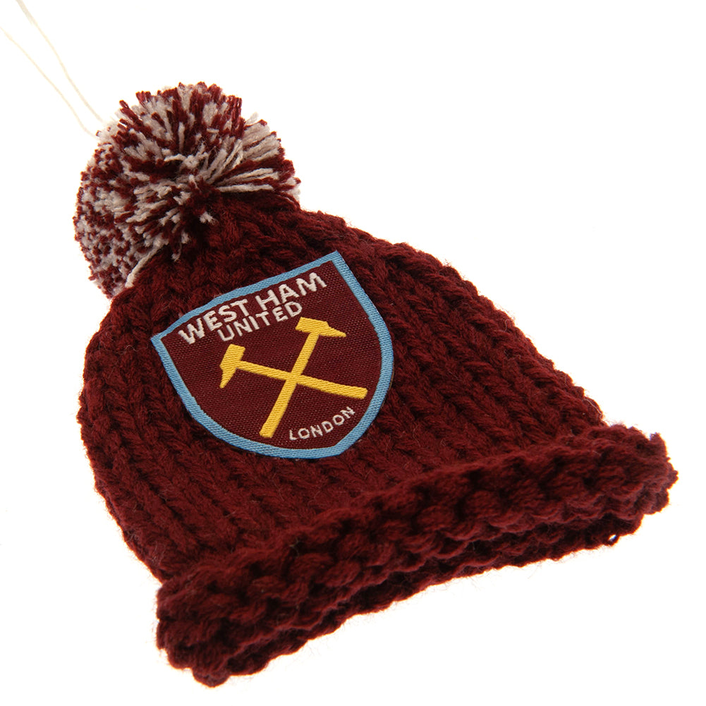 West Ham United FC Hanging Bobble Hat LKT Sport Football>Premier League>West Ham United FC Vehicle Rear View Mirror Ornaments