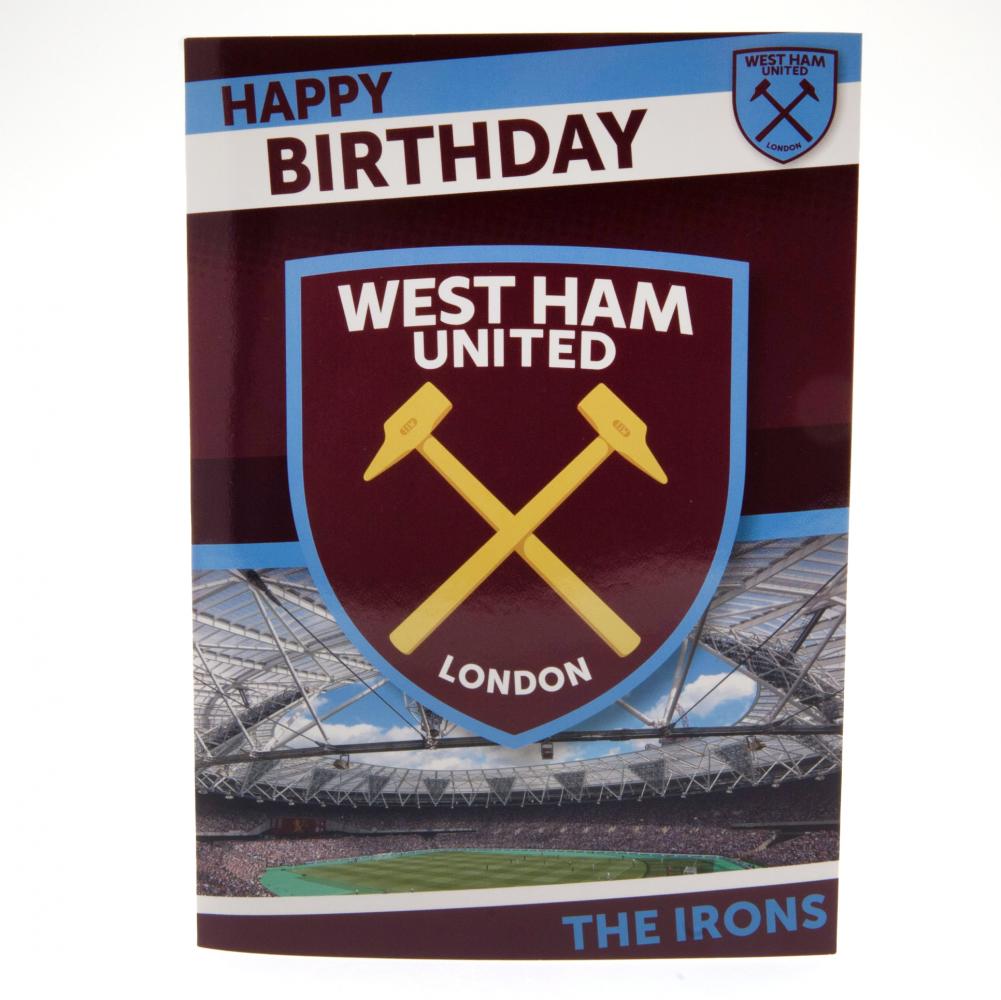 West Ham United FC Musical Birthday Card LKT Sport Football>Premier League>West Ham United FC Greeting Cards