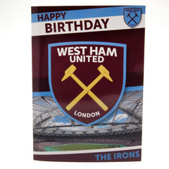 West Ham United FC Musical Birthday Card LKT Sport Football>Premier League>West Ham United FC Greeting Cards