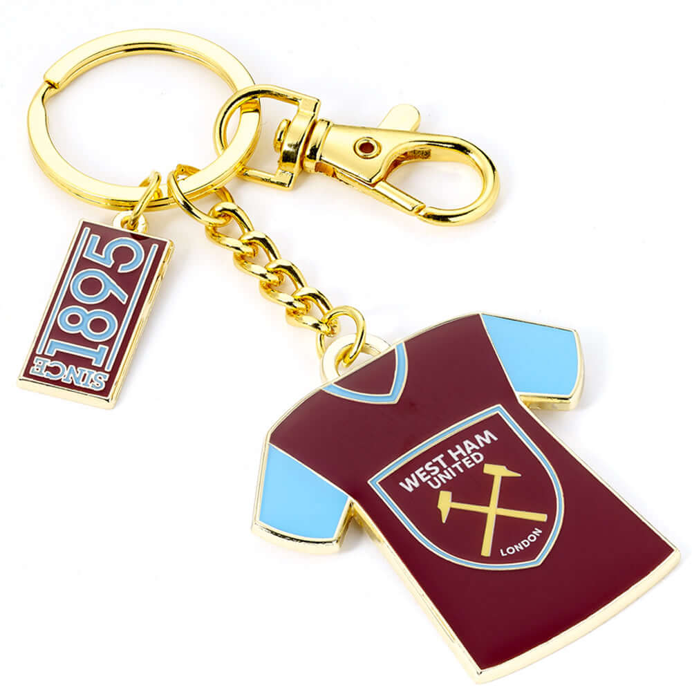 West Ham United FC Shirt Charm Keyring LKT Sport Football>Premier League>West Ham United FC Keychains
