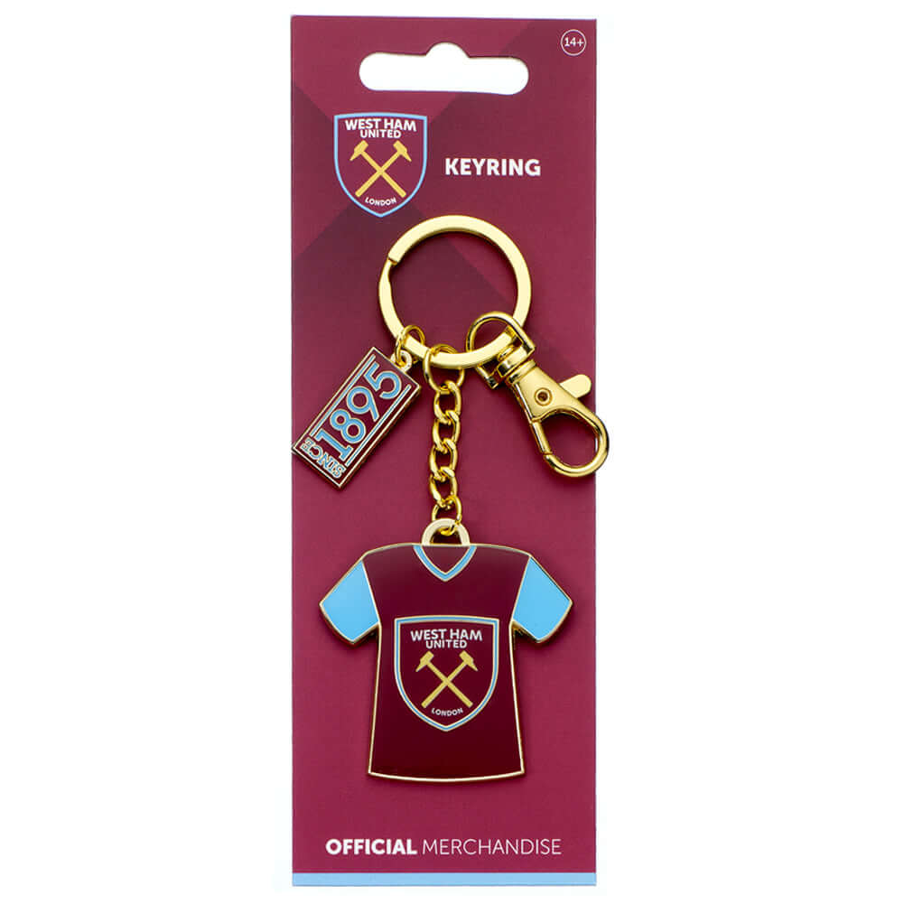 West Ham United FC Shirt Charm Keyring LKT Sport Football>Premier League>West Ham United FC Keychains