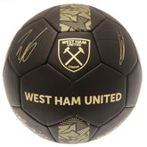 West Ham United FC Sig Gold Phantom Football LKT Sport Matte black finish 32 panel synthetic footballFeatures a gold printed Hammers crest and official player signature printsSuitable for 14 yrs and olderOfficial licensed productSize 5 footballApprox 69cm