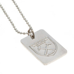 West Ham United FC Silver Plated Dog Tag & Chain LKT Sport Football>Premier League>West Ham United FC Necklaces
