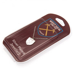 West Ham United FC Silver Plated Pendant & Chain XL LKT Sport Football>Premier League>West Ham United FC Necklaces