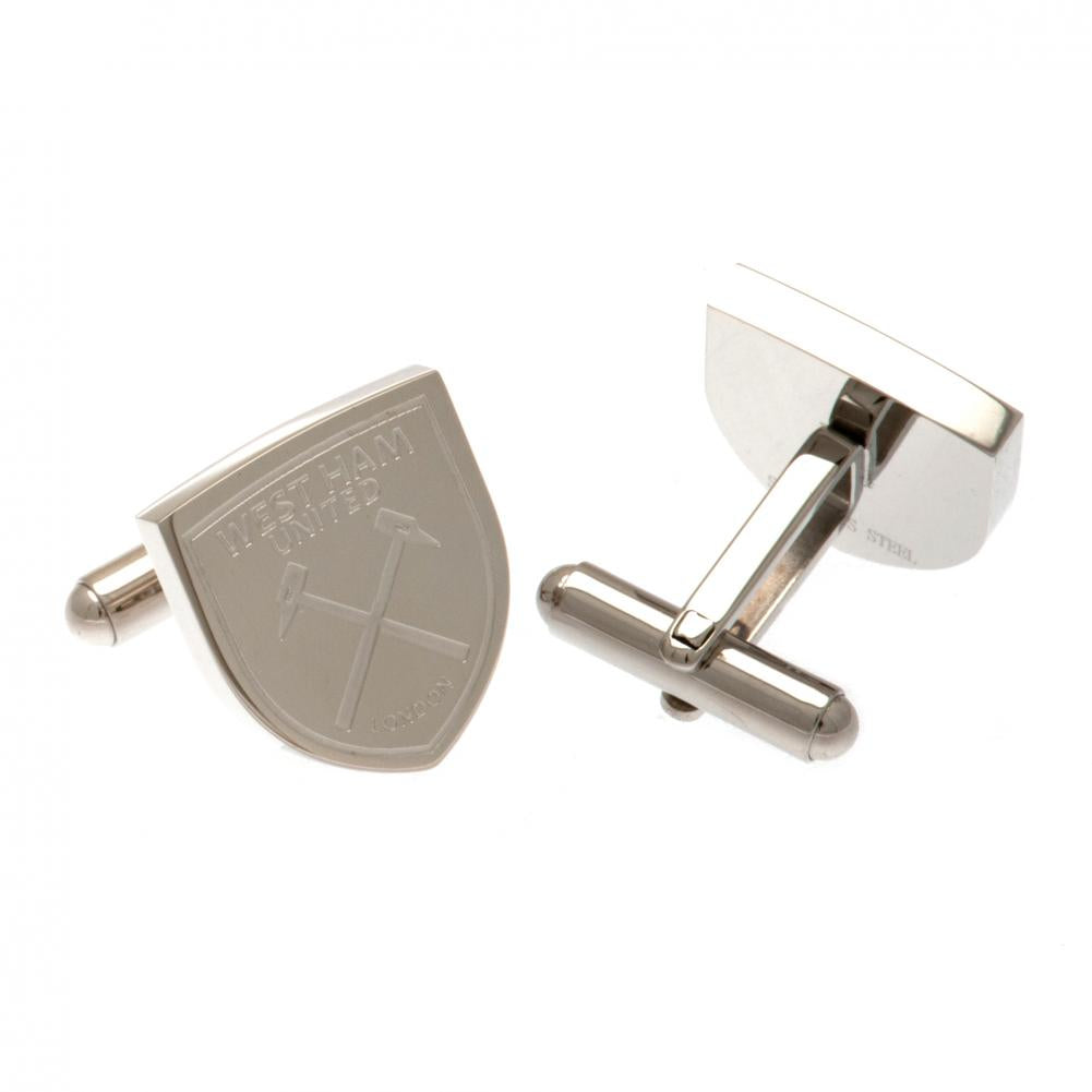 West Ham United FC Stainless Steel Formed Cufflinks LKT Sport Football>Premier League>West Ham United FC Cufflinks
