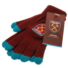 West Ham United FC Touchscreen Knitted Gloves Adults LKT Sport Football>Premier League>West Ham United FC Gloves & Mittens
