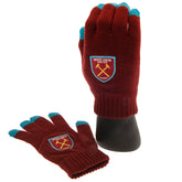West Ham United FC Touchscreen Knitted Gloves Junior LKT Sport Football>Premier League>West Ham United FC Gloves & Mittens