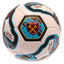 West Ham United FC Tracer Football LKT Sport Claret, blue and white 26 panel everyday PVC FootballFeatures full colour Hammers crests on a tracer design ballSuitable for 14 yrs and olderOfficial licensed productSize 5 footballApprox 69cm in circumference