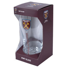 West Ham United FC Tulip Pint Glass LKT Sport Football>Premier League>West Ham United FC Beer Glasses