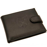 West Ham United FC rfid Anti Fraud Wallet LKT Sport Black leather wallet with RFID anti fraud technologyFeatures a large debossed club crest and secure stud fastener3 card slots and a window compartment2 note compartments1 additional compartmentOfficial l