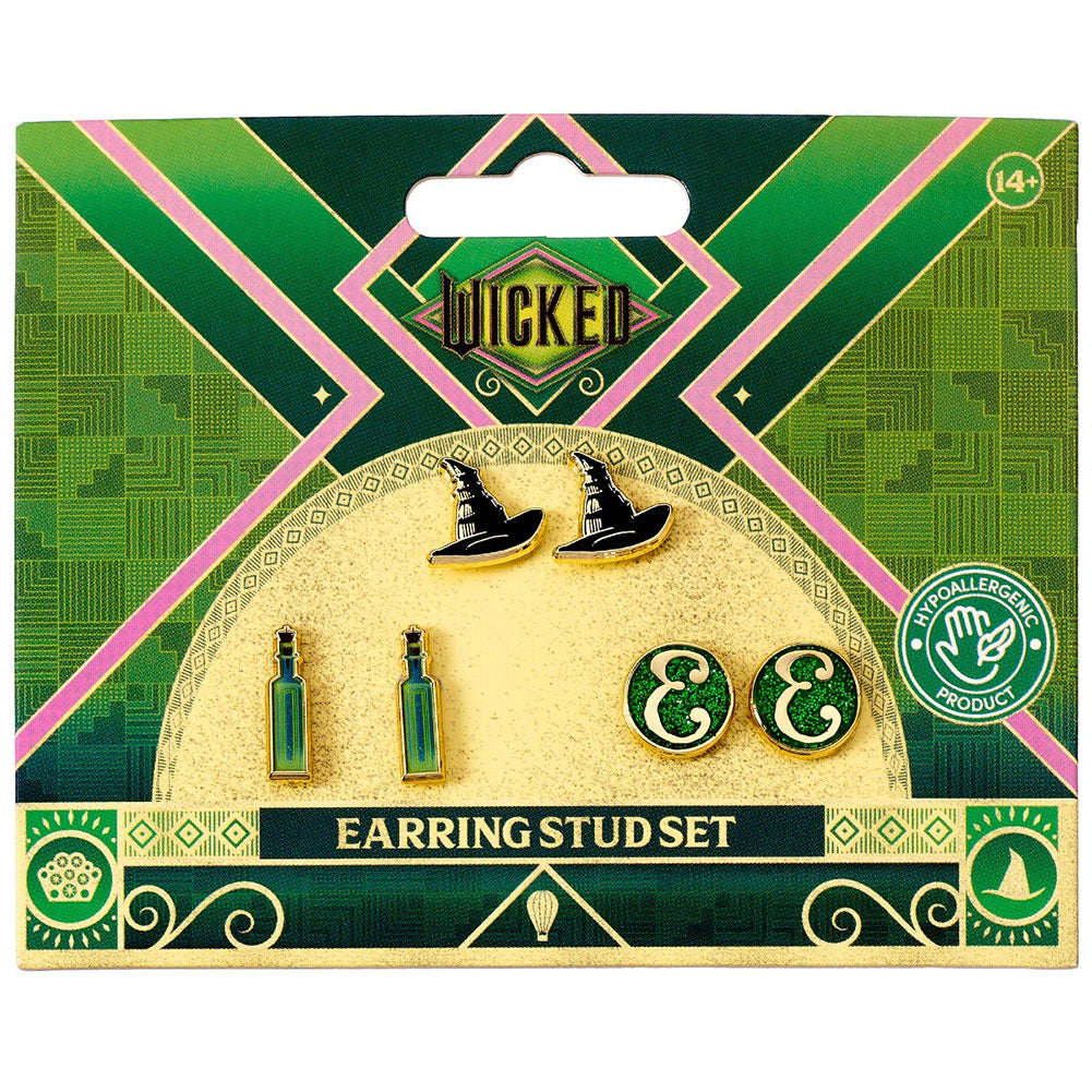 Wicked Elphaba Stud Earrings Set LKT Sport Entertainment>Movies>Wicked Earrings