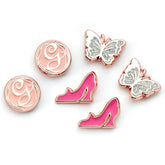 Wicked Glinda Stud Earrings Set LKT Sport Rose gold plated stud earrings with highly detailed designFeaturing shoes, butterfliea and Glindas initialOfficial licensed productEach earring approx 12mm x 12mm Earrings