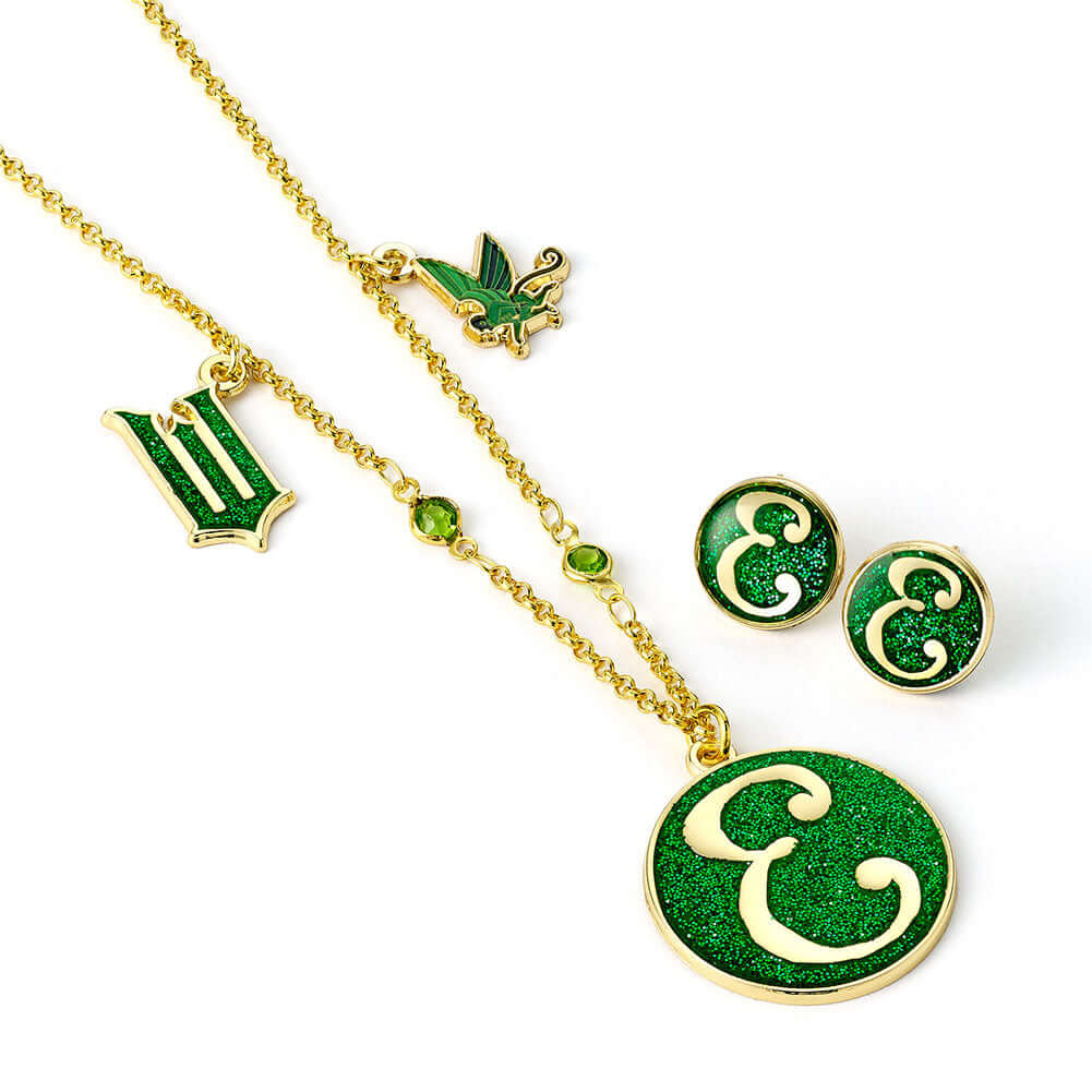 Wicked Gold Plated Elphaba Necklace & Earrings LKT Sport Entertainment>Movies>Wicked Jewelry Sets