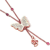 Wicked Rose Gold Glinda Butterfly Necklace LKT Sport Butterfly pendant with a Glinda initial charmLink chain necklace with a 6cm (2.5in) extender chainOfficial licensed productNecklace approx 60cm (24in)Pendant approx 25mm x 20mm Necklaces