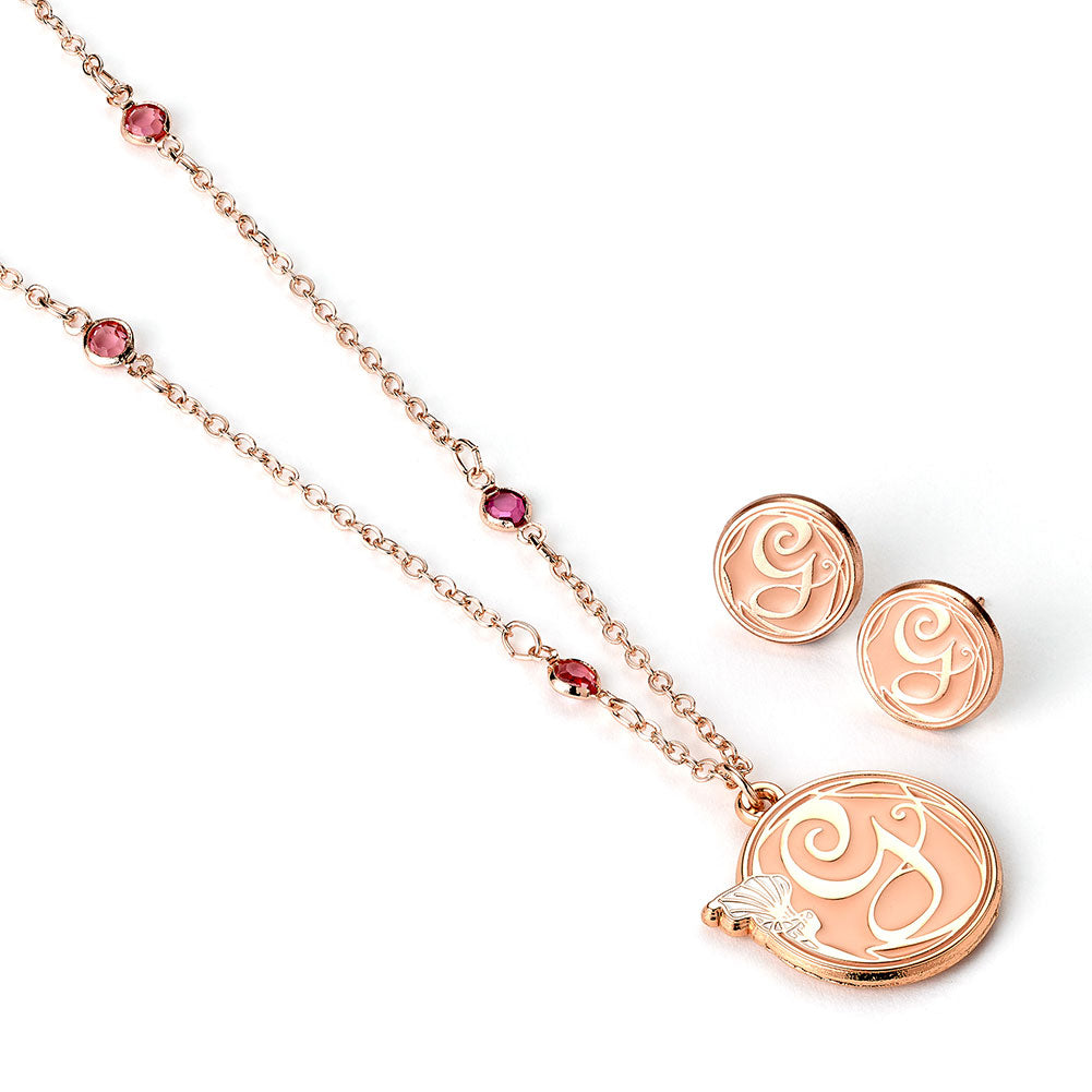 Wicked Rose Gold Plated Glinda Necklace & Earrings LKT Sport Entertainment>Movies>Wicked Jewelry Sets