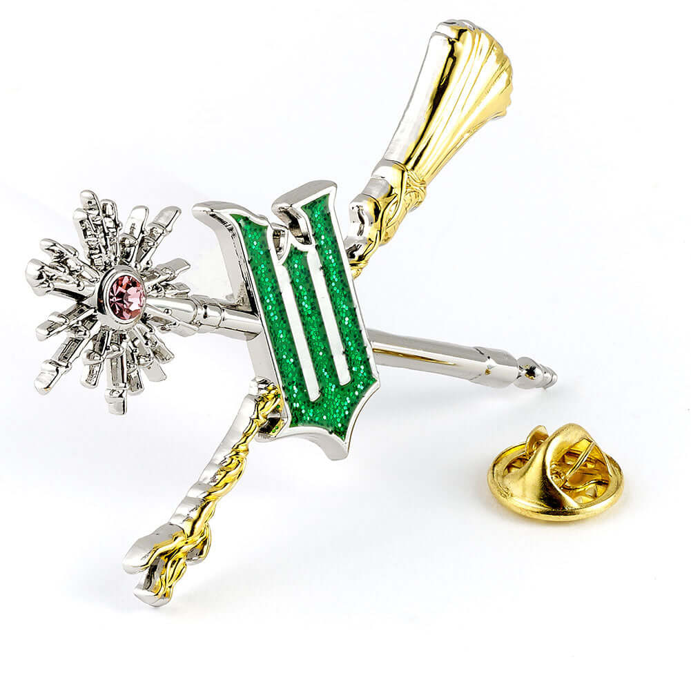 Wicked Wand & Broomstick Pin Badge LKT Sport Entertainment>Movies>Wicked Brooches & Lapel Pins