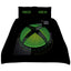 Xbox Double Duvet Set LKT Sport Bed linen set to fit standard double bedsBlack quilt cover featuring a graphic design of the Xbox logoReverse features a multi logo designBlack pillowcases featuring the Xbox logo52% Polyester 48% cotton, machine washableOf