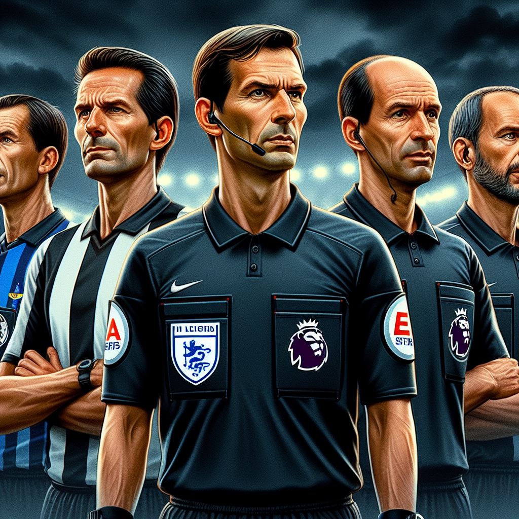 Best Premier League referees line up together showcasing their commitment to fairness in football.