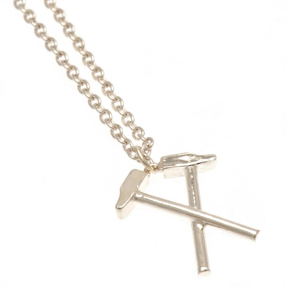 West Ham United FC Silver Plated Hammers Pendant & Chain Imagen secundaria del producto