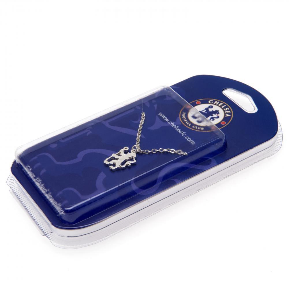 Chelsea FC Silver Plated Lion Pendant & Chain Imagen secundaria del producto
