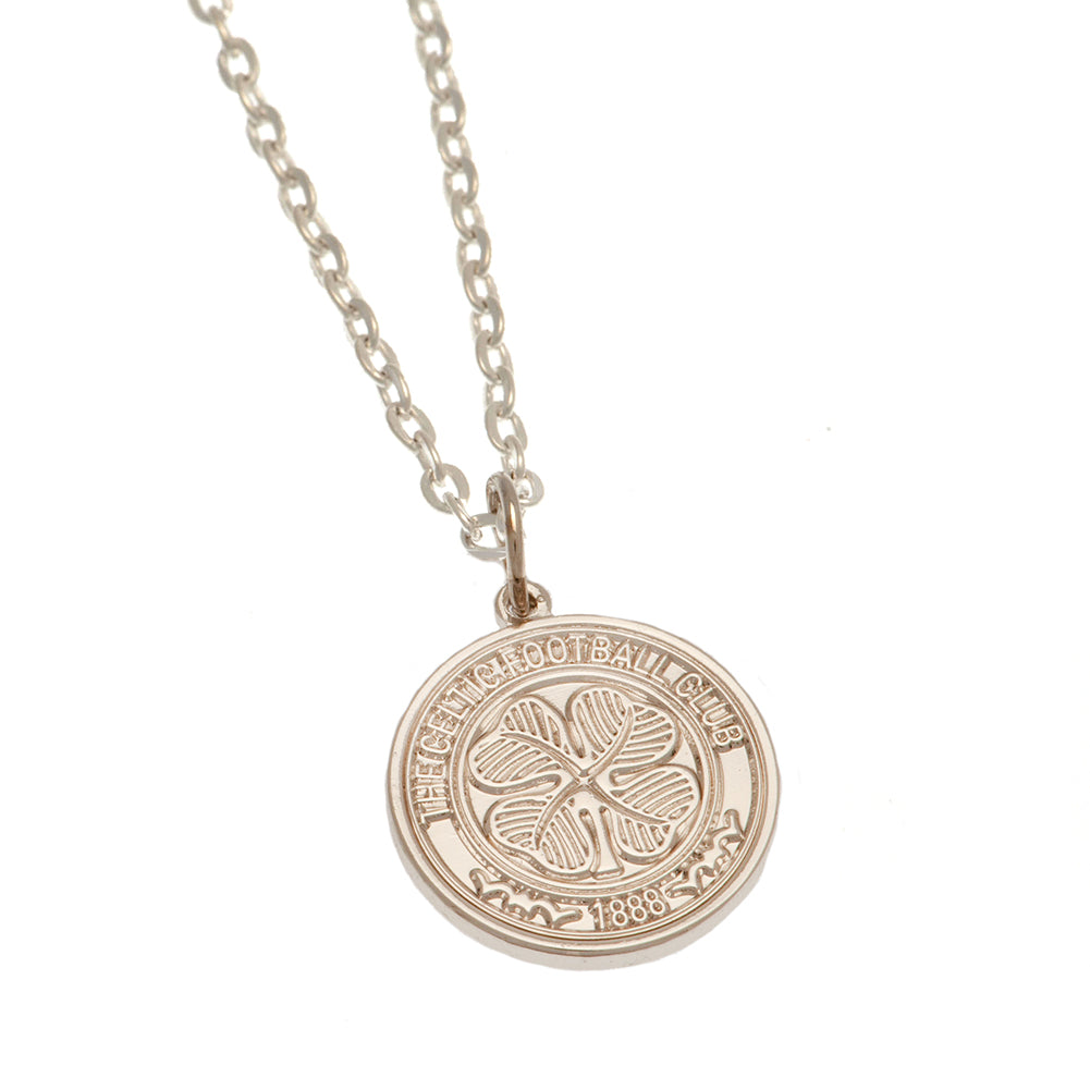 Celtic FC Silver Plated Pendant & Chain Imagen secundaria del producto