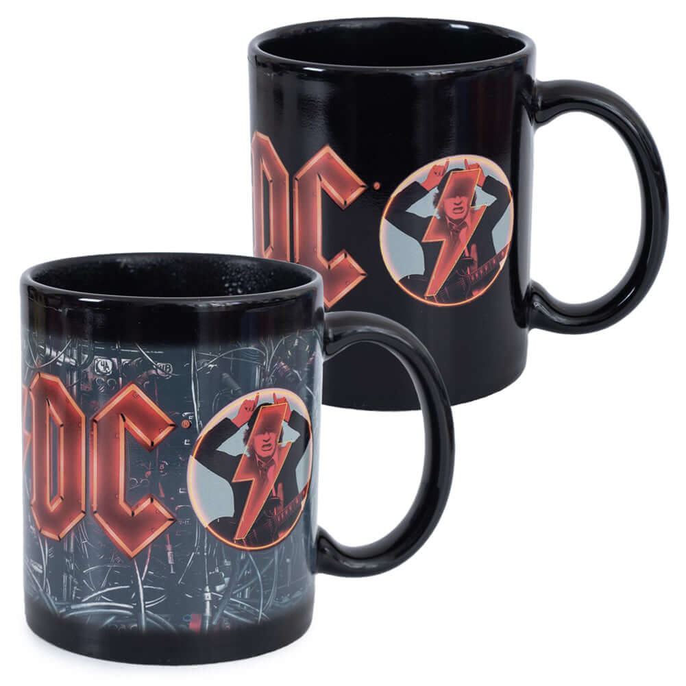 AC/DC Heat Changing Mug LKT Sport Ceramic everyday coffee mug with a heat sensitive designDesign changes as the contents heat and coolBlack mug featuring the ACDC logo and the 'Power Up' themeHand wash onlyOfficial licensed productApprox 315ml (11oz)Appro Imagen principal del producto