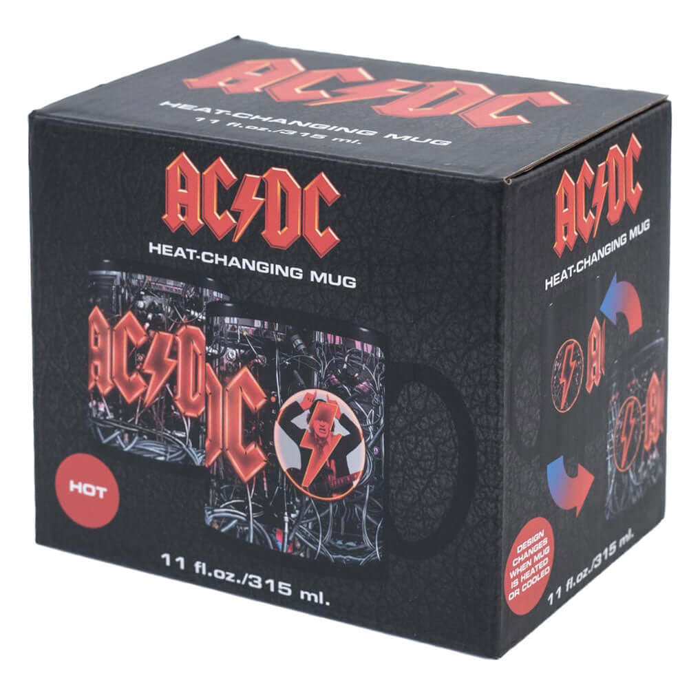 AC/DC Heat Changing Mug LKT Sport Ceramic everyday coffee mug with a heat sensitive designDesign changes as the contents heat and coolBlack mug featuring the ACDC logo and the 'Power Up' themeHand wash onlyOfficial licensed productApprox 315ml (11oz)Appro