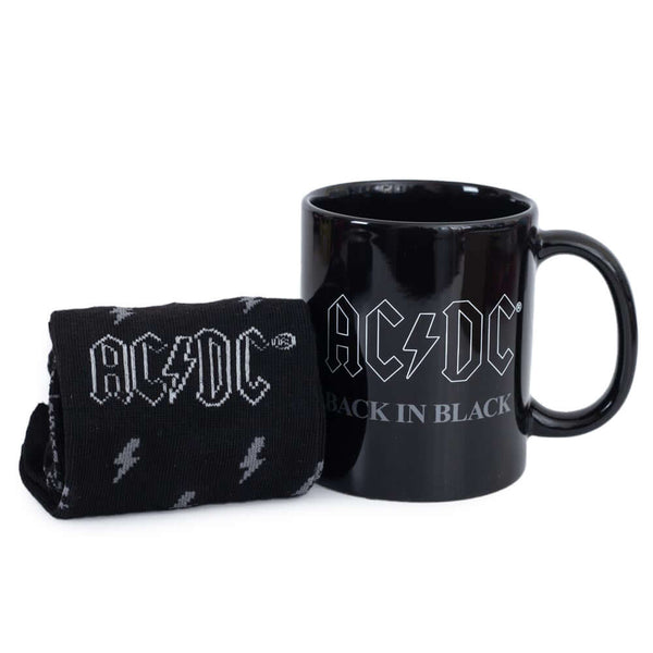 AC/DC Mug & Sock Set LKT Sport Classic mug and sock gift setRock Out with your matching coffee mug and socks!Black mug and socks both featuring the iconic "Back In Black" album designOfficial licensed productMug approx 315ml (11oz)Socks size 6-11 UK (40-4