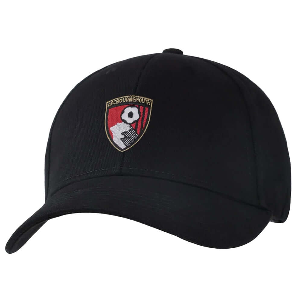 AFC Bournemouth Essential Black Cap LKT Sport Black classic design curved brim capFeatures an embroidered Bournemouth crestWith a hook and loop size adjuster 55-61cmOfficial licensed productAdults, to fit approx 58cm Caps Imagen principal del producto