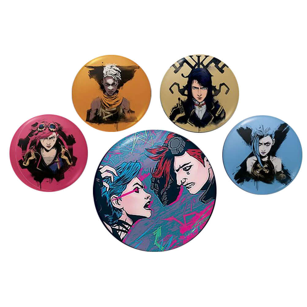 Arcane Button Badge Set LKT Sport Eye-catching designs and slogan badgesIdeal addition to school bags or clothingFasten with a safety pin fixingOfficial licensed product5 assorted size badges Pinback Buttons Imagen principal del producto