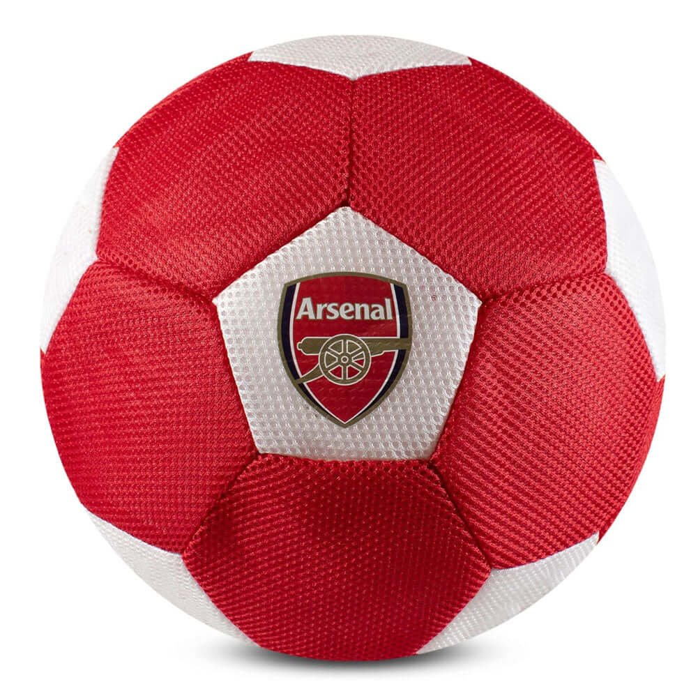 Arsenal FC 14" Mesh Ball LKT Sport Red and white 14 inch mesh ball featuring full colour Arsenal crestsLightweight, safe and soft designThis massive mesh ball brings Arsenal spirit to your garden games for kidsOfficial licensed productApprox 14 inches in