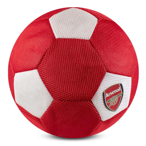 Arsenal FC 14" Mesh Ball LKT Sport Red and white 14 inch mesh ball featuring full colour Arsenal crestsLightweight, safe and soft designThis massive mesh ball brings Arsenal spirit to your garden games for kidsOfficial licensed productApprox 14 inches in