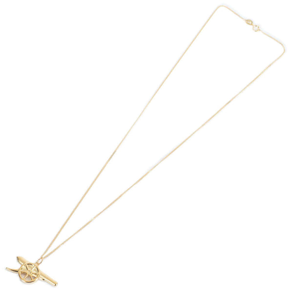 Arsenal FC 18ct Gold Plated on Silver Cannon Pendant & Chain LKT Sport 18ct Gold Plated on Sterling Silver pendant and necklaceFeaturing the Arsenal cannon pendant on the chain necklaceWith a lobster claspOfficial licensed productChain approx 49cm (19in)P