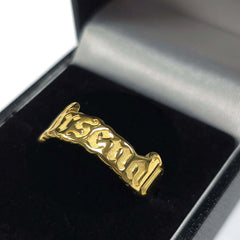Arsenal FC 18ct Gold Plated on Silver Text Ring - T LKT Sport Football>Premier League>Arsenal FC Rings