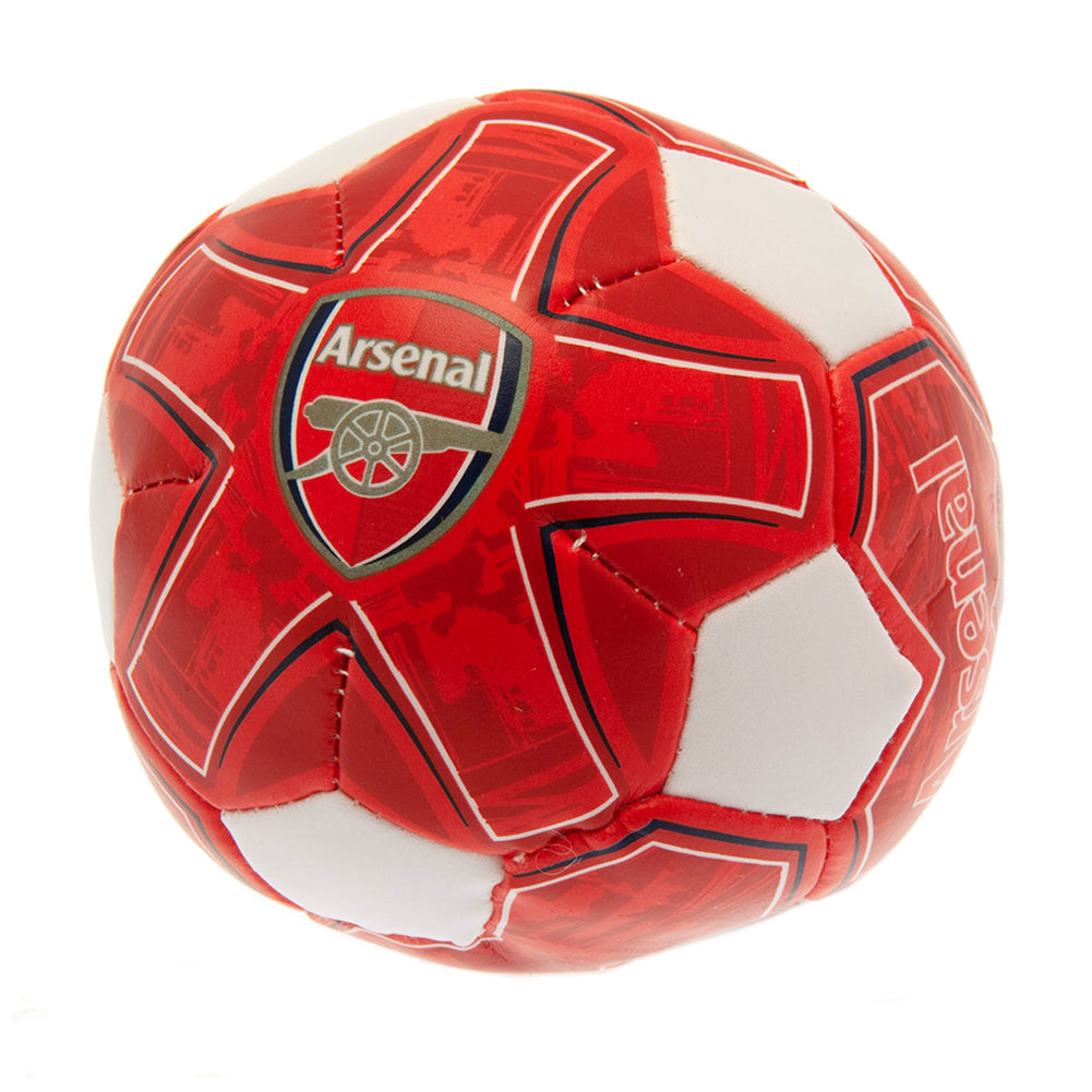 Arsenal FC 4 inch Soft Ball LKT Sport Textured mini soft ball, ideal for indoor practiceRed and white ball featuring the Arsenal crestSoft vinyl cover with polyester stuffingOfficial licensed productApprox 10cm in diameter American Football Toys