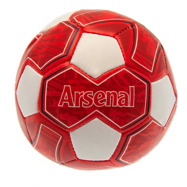 Arsenal FC 4 inch Soft Ball LKT Sport Textured mini soft ball, ideal for indoor practiceRed and white ball featuring the Arsenal crestSoft vinyl cover with polyester stuffingOfficial licensed productApprox 10cm in diameter American Football Toys