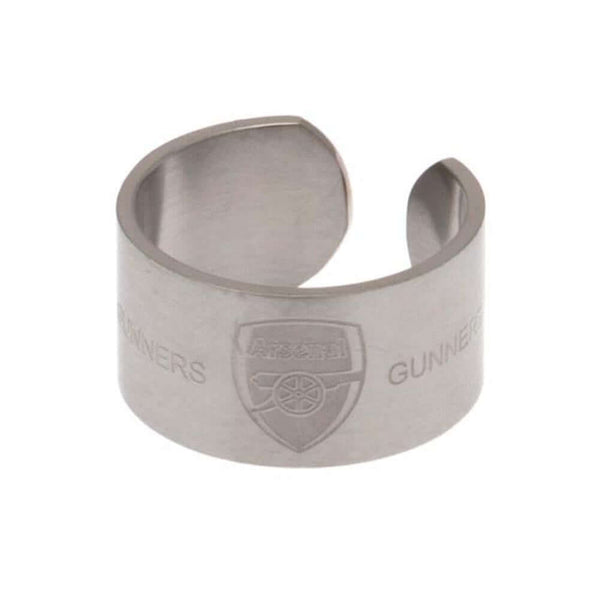 Arsenal FC Bangle Ring Small LKT Sport Stainless steel bangle style ringEngraved with the Arsenal crestOfficial licensed productInternal diameter approx 19mmRing size R Rings