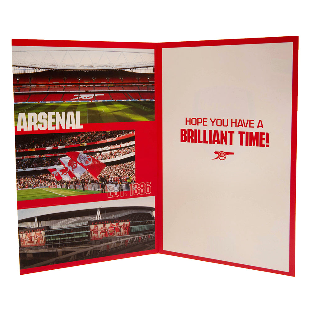 Arsenal FC Birthday Card With Stickers LKT Sport Football>Premier League>Arsenal FC Greeting Cards