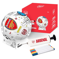 Arsenal FC 'Colour In' Mini Football Set LKT Sport Football>Premier League>Arsenal FC American Football Toys