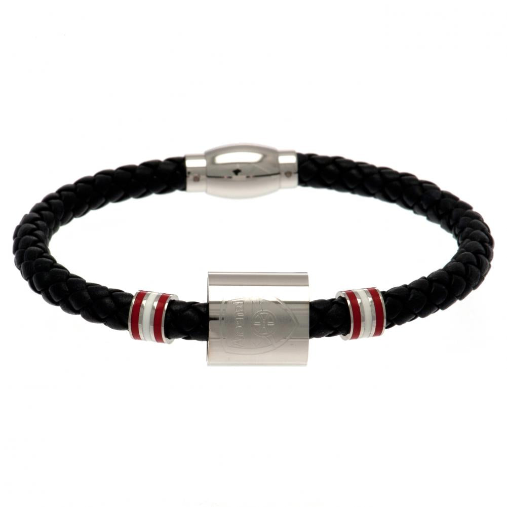 Arsenal FC Colour Ring Leather Bracelet LKT Sport Football>Premier League>Arsenal FC Bracelets