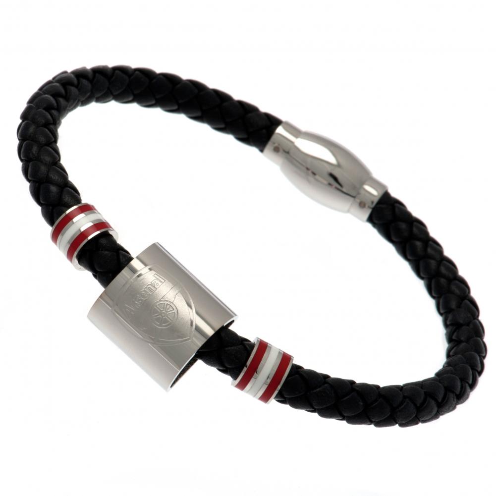 Arsenal FC Colour Ring Leather Bracelet LKT Sport Football>Premier League>Arsenal FC Bracelets
